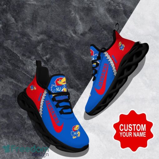 Kansas Jayhawks Custom Name Limited Max Soul Shoes Sneakers For Sports Fans Gift Product Photo 1