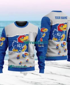 Kansas Jayhawks NCAA Logo New Idea Christmas Ugly Sweater 3D For Men And Women