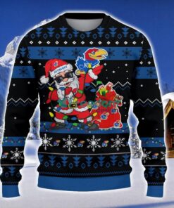 Kansas Jayhawks Santa Claus Ugly Christmas Sweater Christmas Gift 3D Sweater Kansas Jayhawks Santa Claus Ugly Christmas Sweater Christmas Gift 3D Sweater