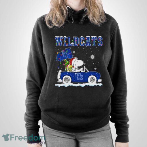 Kentucky Wildcats Snoopy And Woodstock Driving Car Shirt Sweatshirt Hoodie - Unisex Pullover Hoodie