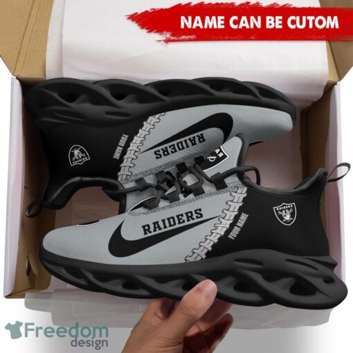 Las Vegas Raiders Custom Name Limited Max Soul Shoes Sneakers For Sports Fans Gift Product Photo 2