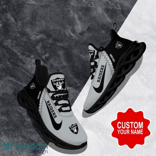 Las Vegas Raiders Custom Name Limited Max Soul Shoes Sneakers For Sports Fans Gift Product Photo 1