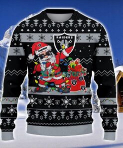 Las Vegas Raiders Santa Claus Ugly Christmas Sweater Christmas Gift 3D Sweater