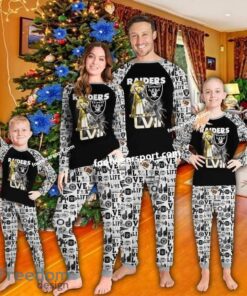 Las Vegas Raiders Super Bowl Christmas Pajamas Set Family Kid Men Women