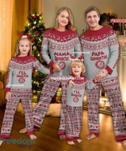 Logo Alabama Crimson Tide Papa Mama Family Pajamas Set Gift Christmas