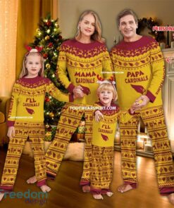 Logo Arizona Cardinals Papa Mama Pajamas Set Family Gift Christmas