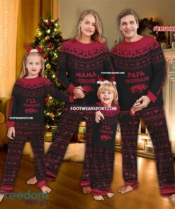 Logo Arkansas Razorbacks Papa Mama Pajamas Set Family Gift Christmas