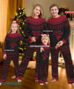Logo Atlanta Falcons Papa Mama Family Pajamas Set Gift Christmas