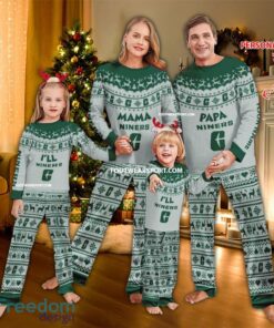 Logo Charlotte 49ers Papa Mama Family Pajamas Set Gift Christmas