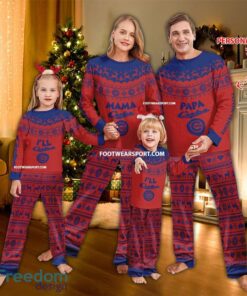 Logo Chicago Cubs Papa Mama Family Pajamas Set Gift Christmas