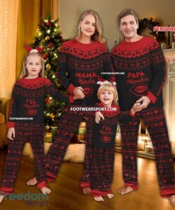 Logo Cincinnati Reds Papa Mama Pajamas Set Family Gift Christmas