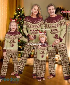 Logo Florida State Seminoles Papa Mama Family Pajamas Set Gift Christmas