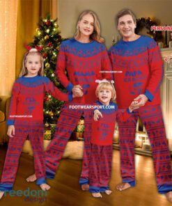 Logo Kansas Jayhawks Papa Mama Pajamas Set Family Gift Christmas