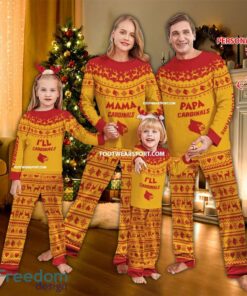Logo Louisville Cardinals Papa Mama Family Pajamas Set Gift Christmas
