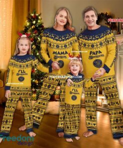 Logo Milwaukee Brewers Papa Mama Pajamas Set Family Gift Christmas