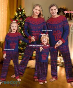 Logo New York Giants Papa Mama Family Pajamas Set Gift Christmas
