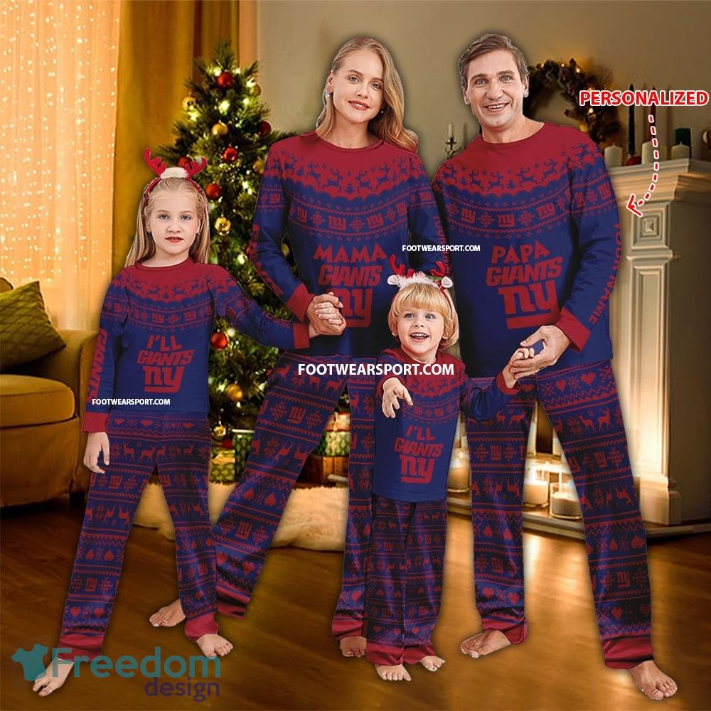 Logo New York Giants Papa Mama Family Pajamas Set Gift Christmas image Logo New York Giants Papa Mama Family Pajamas Set Gift Christmas - Logo New York Giants Papa Mama Family Pajamas Set Gift Christmas