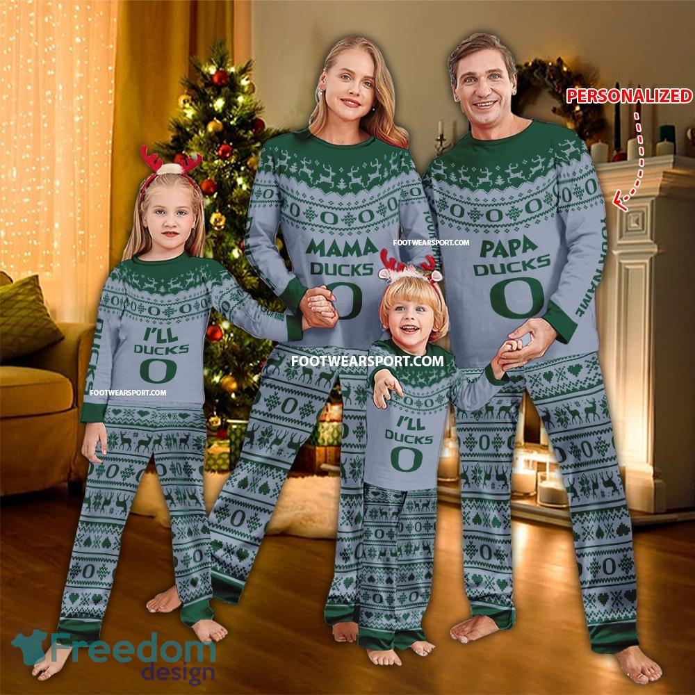Logo Oregon Ducks Papa Mama Family Pajamas Set Gift Christmas image Logo Oregon Ducks Papa Mama Family Pajamas Set Gift Christmas - Logo Oregon Ducks Papa Mama Family Pajamas Set Gift Christmas