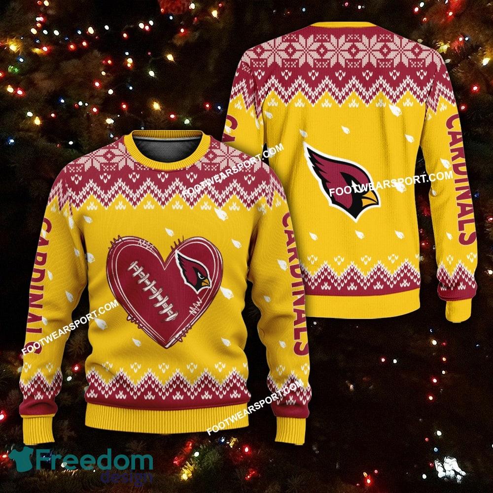 Logo Pattern Heart Football Arizona Cardinals Christmas 3D Sweater For Men Women image Logo Pattern Heart Football Arizona Cardinals Christmas 3D Sweater For Men Women - Logo Pattern Heart Football Arizona Cardinals Christmas 3D Sweater For Men Women