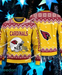 Logo Pattern Helmet Arizona Cardinals Xmas Sweater Gift For Adult