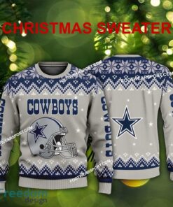 Logo Pattern Helmet Dallas Cowboys Christmas 3D Sweater For Men Women