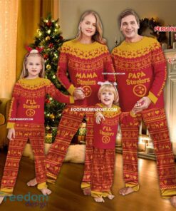 Logo Pittsburgh Steelers Papa Mama Family Pajamas Set Gift Christmas