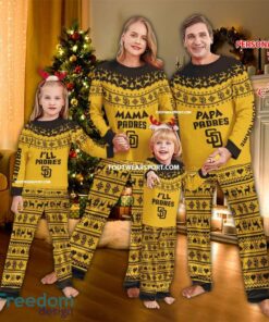 Logo San Diego Padres Papa Mama Family Pajamas Set Gift Christmas