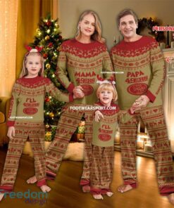 Logo San Francisco 49ers Papa Mama Family Pajamas Set Gift Christmas