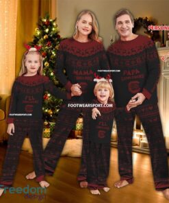 Logo South Carolina Gamecocks Papa Mama Pajamas Set Family Gift Christmas