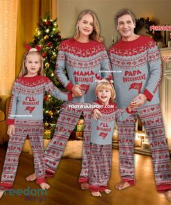 Logo Tampa Bay Buccaneers Papa Mama Pajamas Set Family Gift Christmas