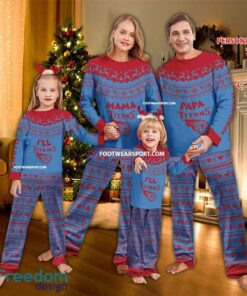 Logo Tennessee Titans Papa Mama Pajamas Set Family Gift Christmas