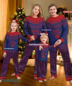 Logo Texas Rangers Papa Mama Family Pajamas Set Gift Christmas