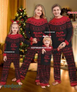 Logo Tulsa Golden Hurricane Papa Mama Pajamas Set Family Gift Christmas