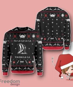 Long Sleeves Ugly Christmas Valhalla Viking Christmas Sweater Jumper Unique Gift Product Photo 2