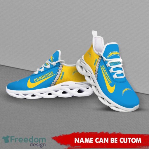 Los Angeles Chargers Custom Name Limited Max Soul Shoes Sneakers For Sports Fans Gift Product Photo 4