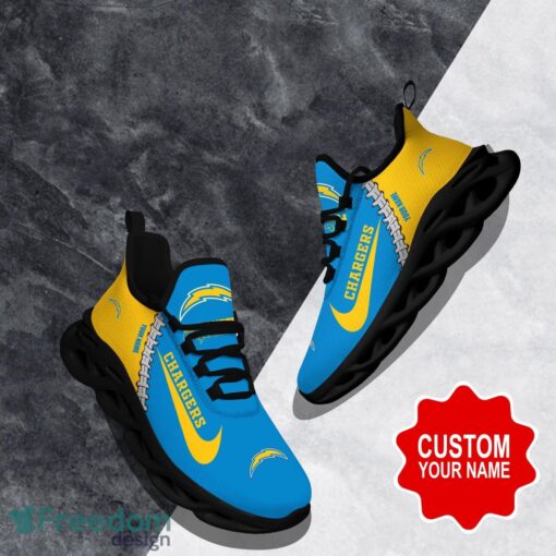 Los Angeles Chargers Custom Name Limited Max Soul Shoes Sneakers For Sports Fans Gift Product Photo 1