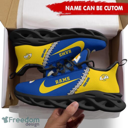 Los Angeles Rams Custom Name Limited Max Soul Shoes Sneakers For Sports Fans Gift Product Photo 2