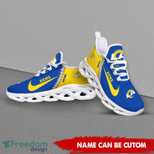 Los Angeles Rams Custom Name Limited Max Soul Shoes Sneakers For Sports Fans Gift Product Photo 4