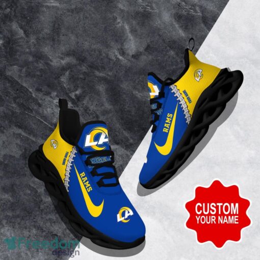 Los Angeles Rams Custom Name Limited Max Soul Shoes Sneakers For Sports Fans Gift Product Photo 1