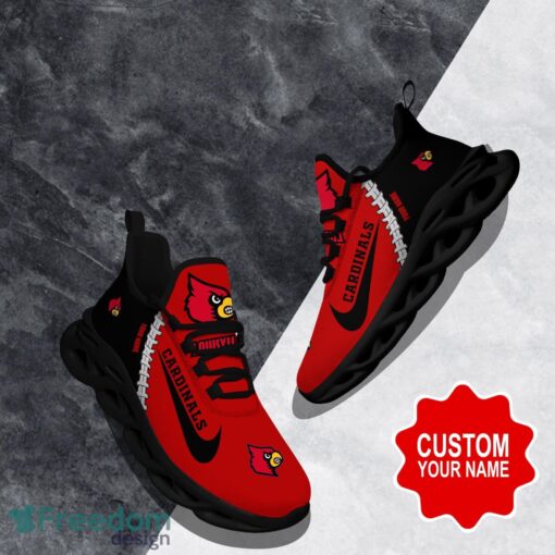 Louisville Cardinals Custom Name Limited Max Soul Shoes Sneakers For Sports Fans Gift Product Photo 1