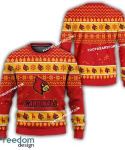 Louisville Cardinals Xmas Pattern Knitted Christmas 3D Sweater For Fans