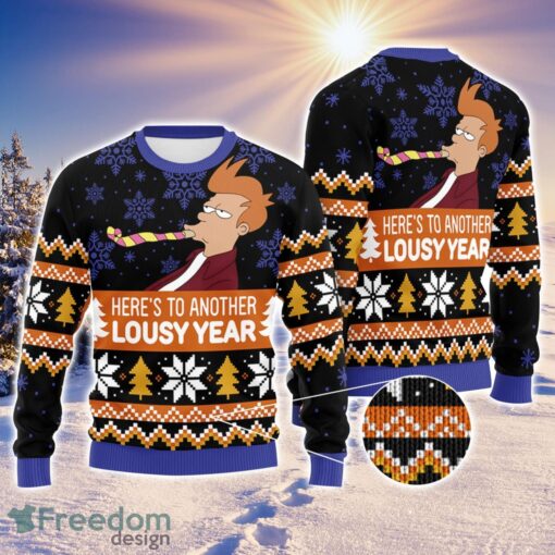 Lousy Year Futurama Ugly Christmas Sweater Trendy Ugly Christmas Sweater Holiday Gift Product Photo 1