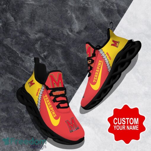 Maryland Terrapins Custom Name Limited Max Soul Shoes Sneakers For Sports Fans Gift Product Photo 1