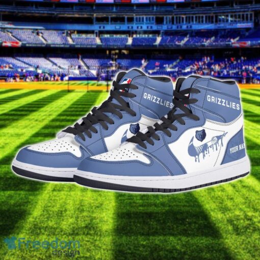 Memphis Grizzlies Air Jordan 1 Shoes Sport Hightop Sneakers For Men And Women Custom Name Product Photo 2