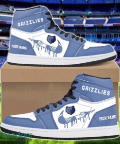 Memphis Grizzlies Air Jordan 1 Shoes Sport Hightop Sneakers For Men And Women Custom Name