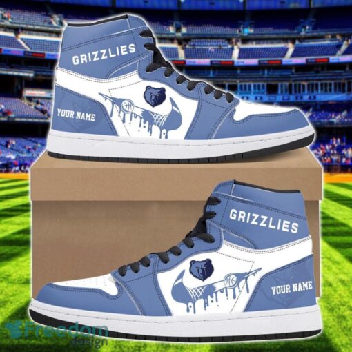 Memphis Grizzlies Air Jordan 1 Shoes Sport Hightop Sneakers For Men And Women Custom Name Product Photo 1