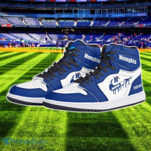 Memphis Tigers Air Jordan 1 Shoes Sport Hightop Sneakers For Men And Women Custom Name Product Photo 2