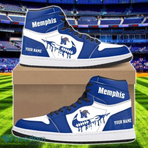 Memphis Tigers Air Jordan 1 Shoes Sport Hightop Sneakers For Men And Women Custom Name Product Photo 1