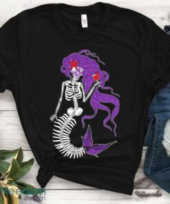 Mermaid Halloween Shirt – Mermaid Skeleton Sugar Skull Costume Halloween Gift T-Shirt