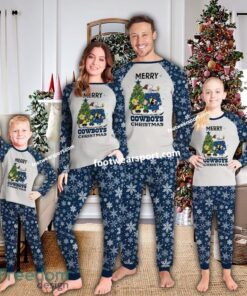 Merry Dallas Cowboys Christmas Xmas Family Pajamas Set For Men Women Kid